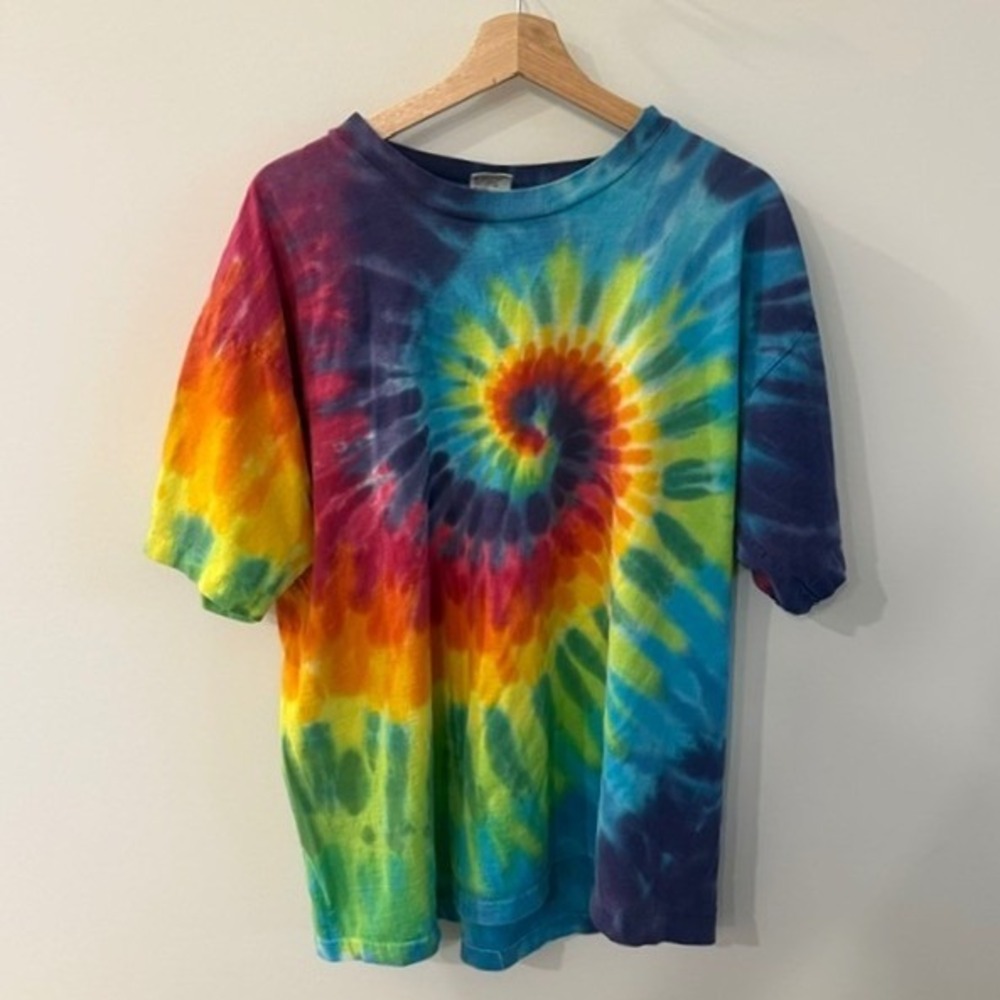 Sundog Tie Dye T Shirt Mens XL Multicolor Good Spiral Psychedelic Hippie Tee